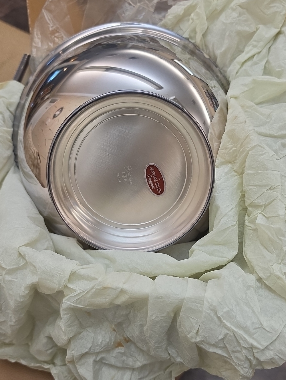 Gorham Silverplate Paul Revere Bowl - Reflective Silver Finish - Picture 3 of 5